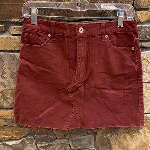 Forever 21 Maroon Corduroy Mini Skirt. Size 26